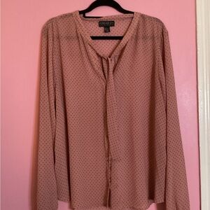 Forever 21 Blush Pink Polka Dot Blouse